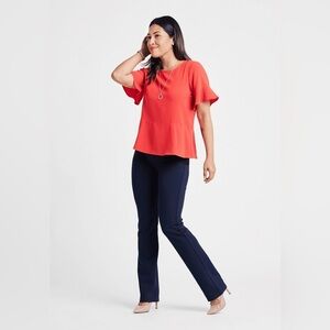 EUC - Betabrand Classic Dress Yoga Pant - Straight Leg - Size Medium - Navy